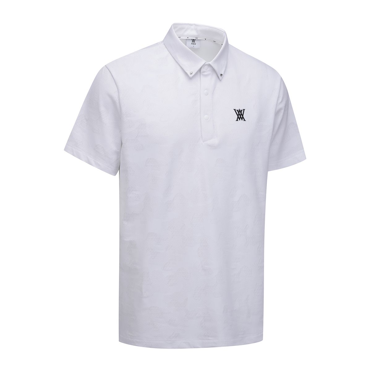 어뉴골프(ANEW GOLF) MEN SM JACQUARD HYBRID SHORT T-SHIRT_WH