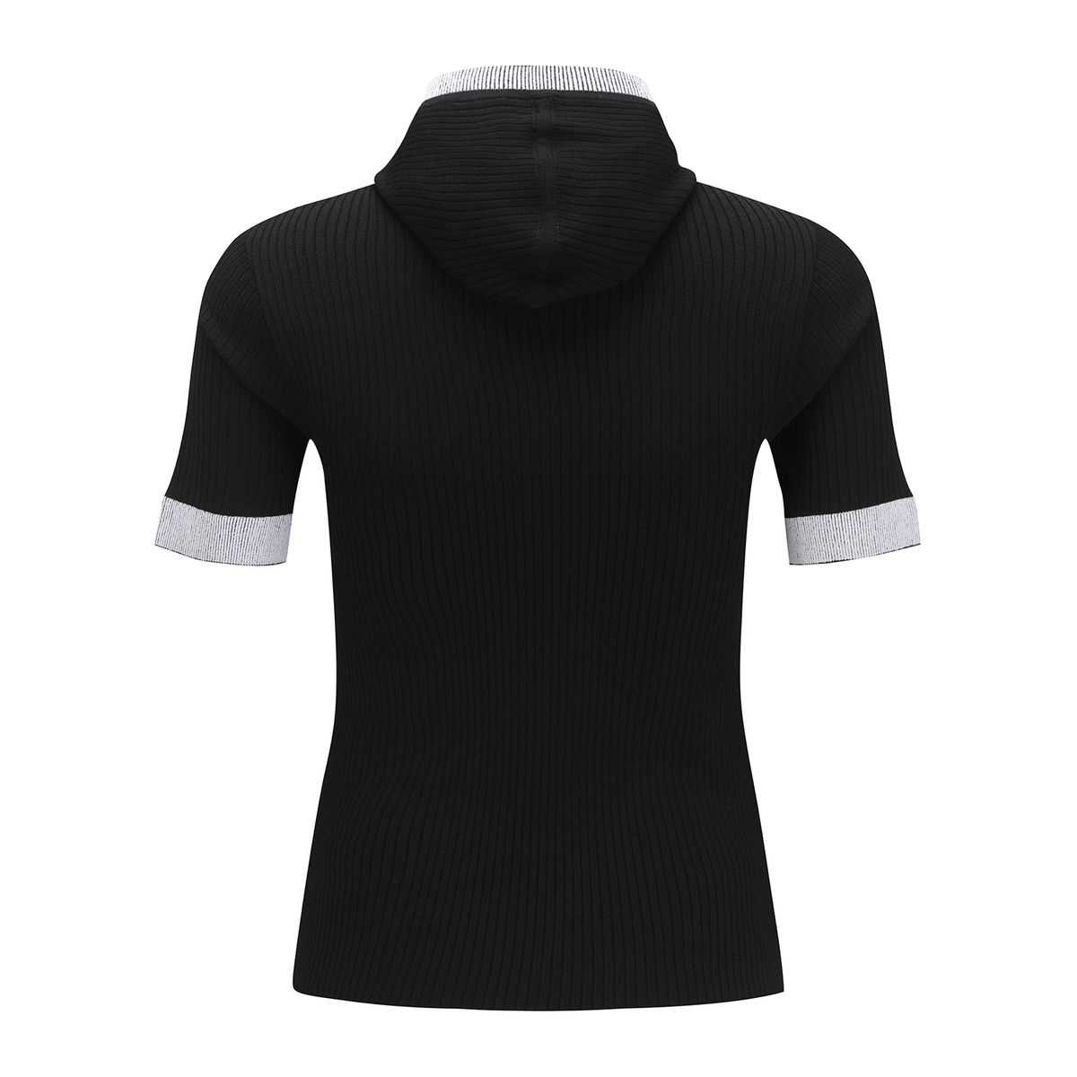 어뉴골프(ANEW GOLF) WOMEN SM HOODY SHORT SLEEVE SWEATER_BK