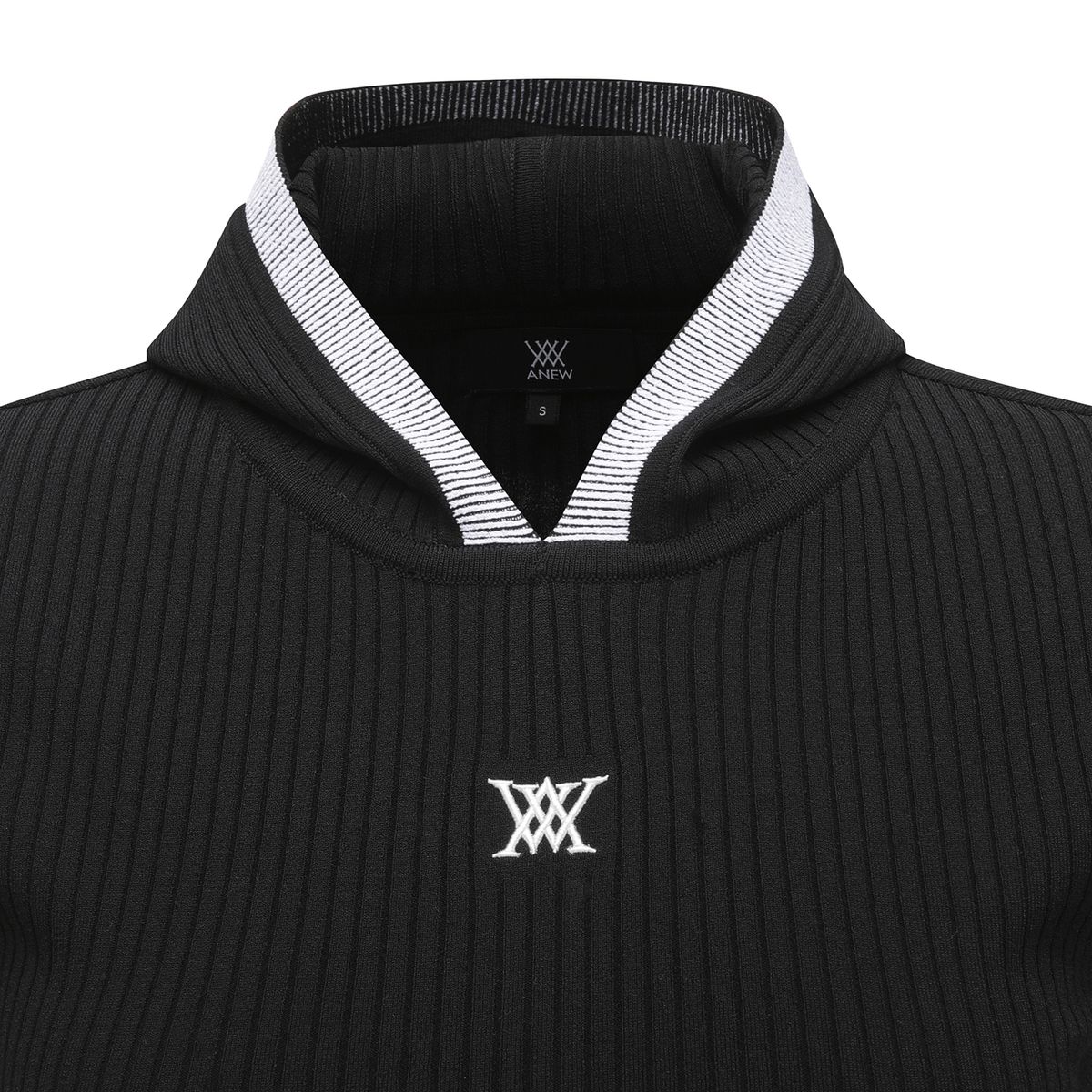 어뉴골프(ANEW GOLF) WOMEN SM HOODY SHORT SLEEVE SWEATER_BK