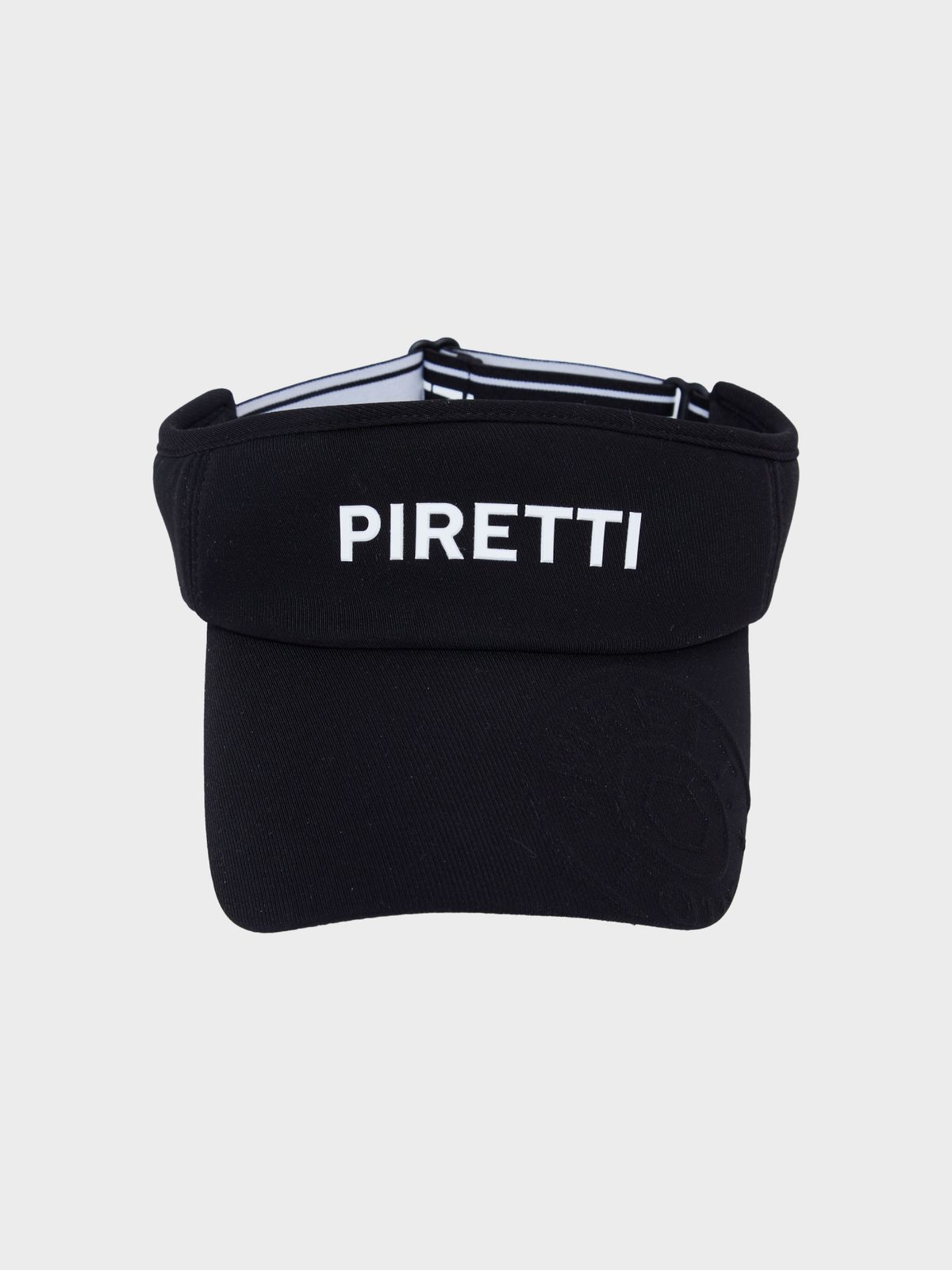 피레티(PIRETTI) (공용)불박로고챙 밴딩 바이저_Black