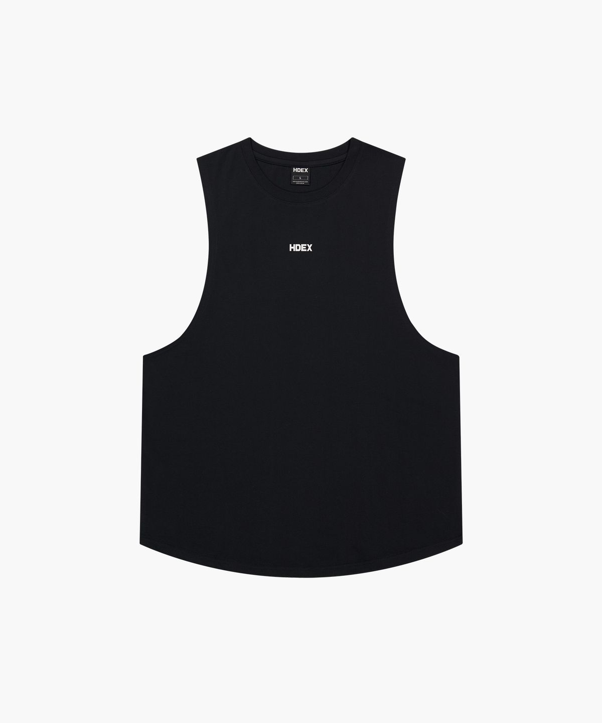 에이치덱스(HDEX) 실버 메인로고 라운드 슬리브리스 (Black)
