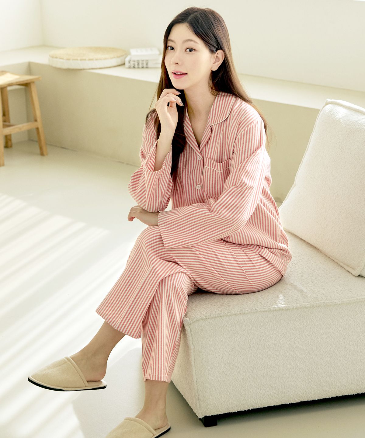 핑코코(PINGCOCO) 140 레드스트 긴소매 여성 파자마세트