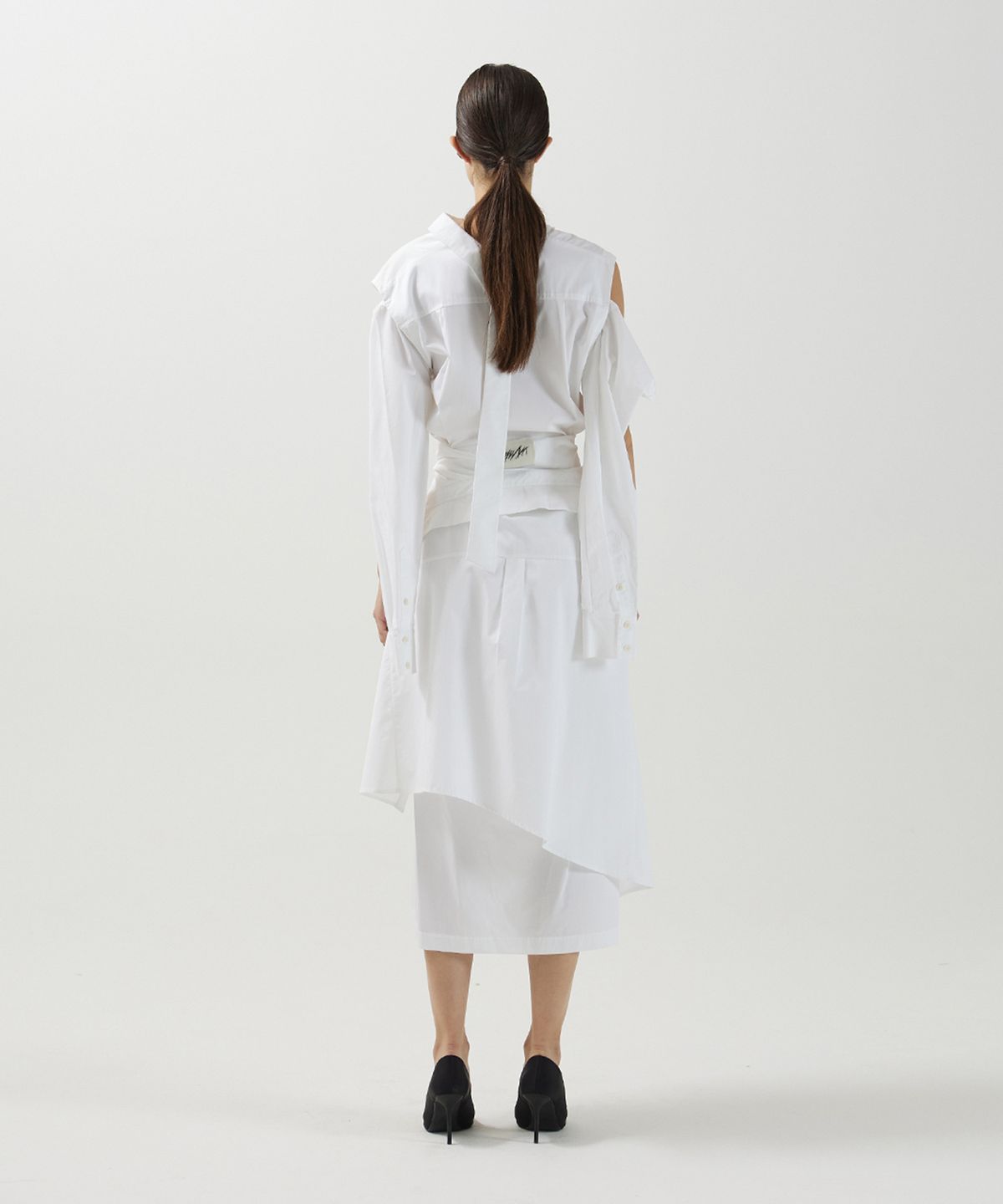 므아므(MMAM) Off-sleeve tied shirt dress