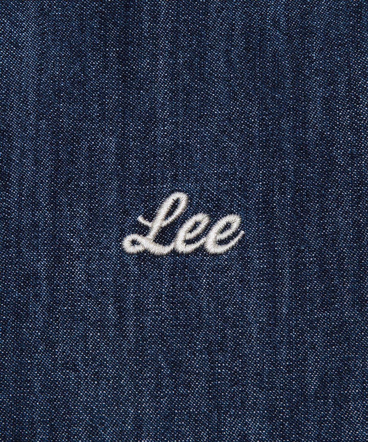 리(LEE) 우먼 숏 크롭 데님 반팔 셔츠 인디고 다크
