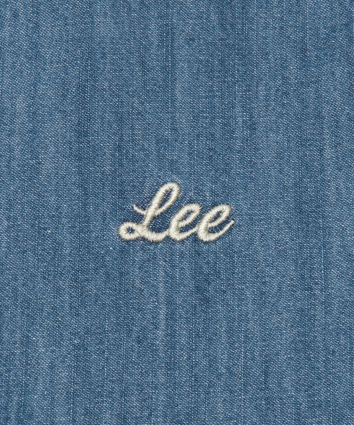 리(LEE) 우먼 숏 크롭 데님 반팔 셔츠 인디고 미듐