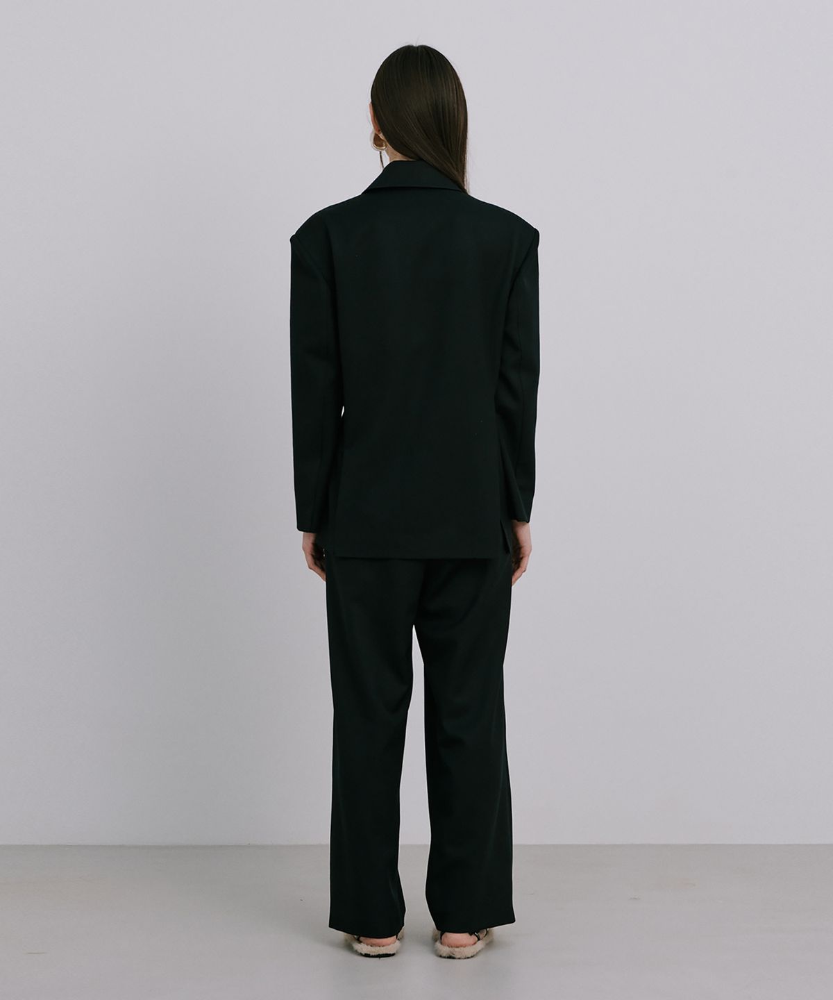 분더캄머(WNDERKAMMER) 25 Wool Wide Pants_Navy (25울 와이드팬츠_네이비)