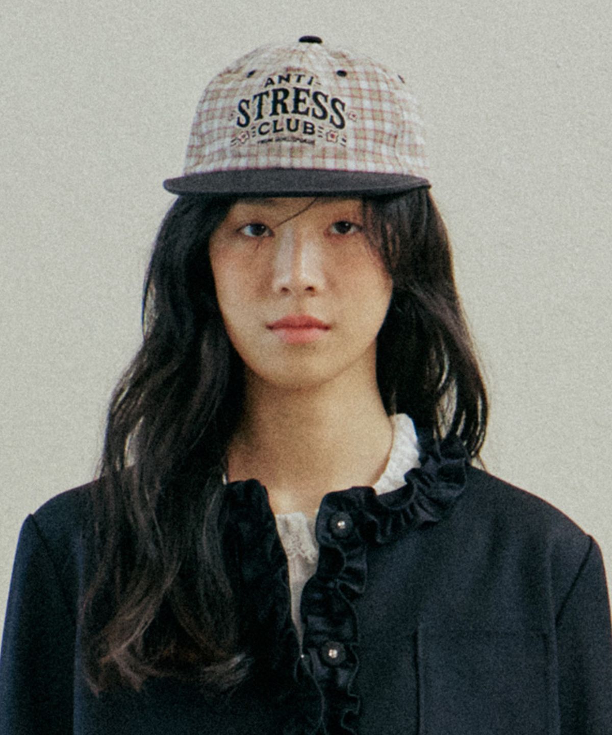 호쿠스포쿠스(HOKUSPOKUS) 체크 볼캡_블랙