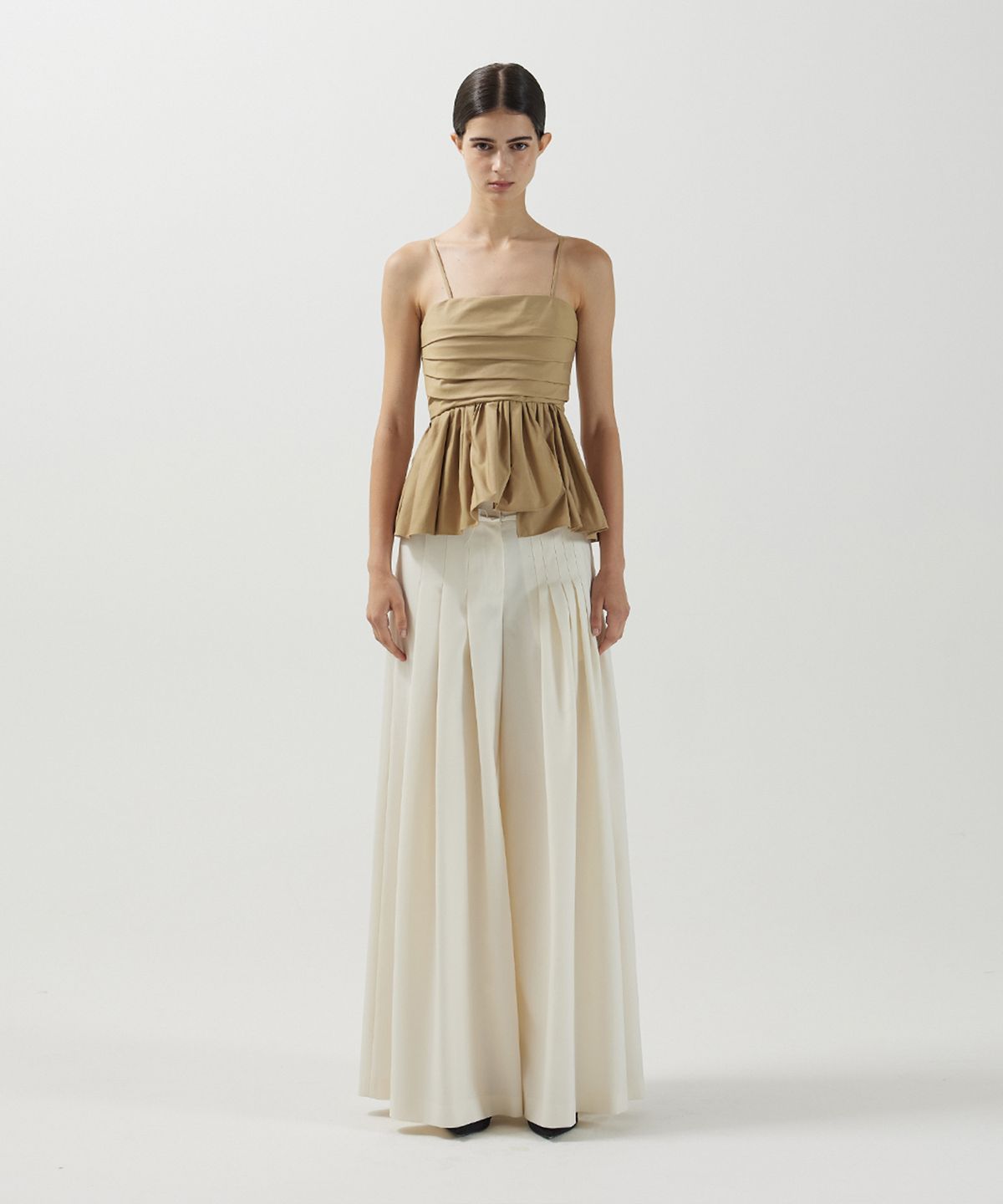 므아므(MMAM) Strap pleated bustier