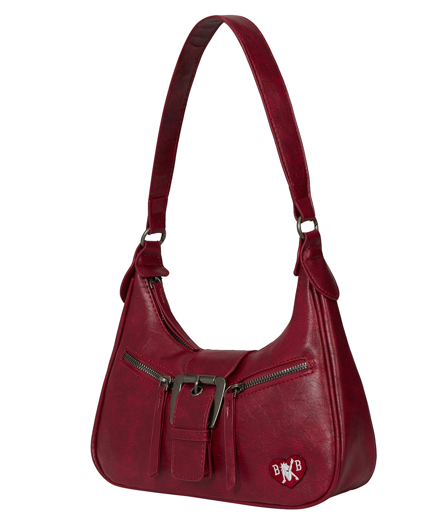 Betty Boop Buckle Pocket Cross Shoulder Bag_Burgundy