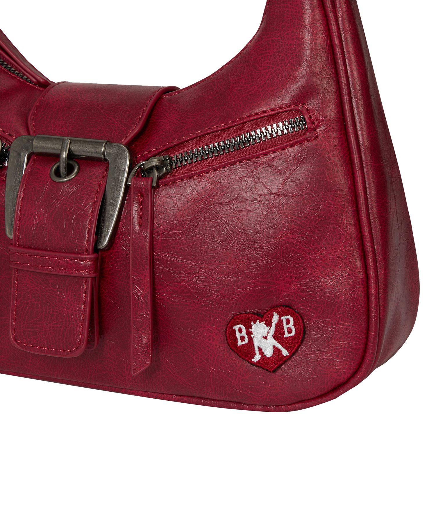 Betty Boop Buckle Pocket Cross Shoulder Bag_Burgundy
