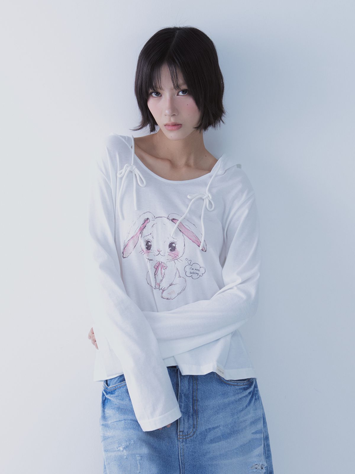 쎄쎄쎄(SETSETSET) SULKING RABBIT HOODIE