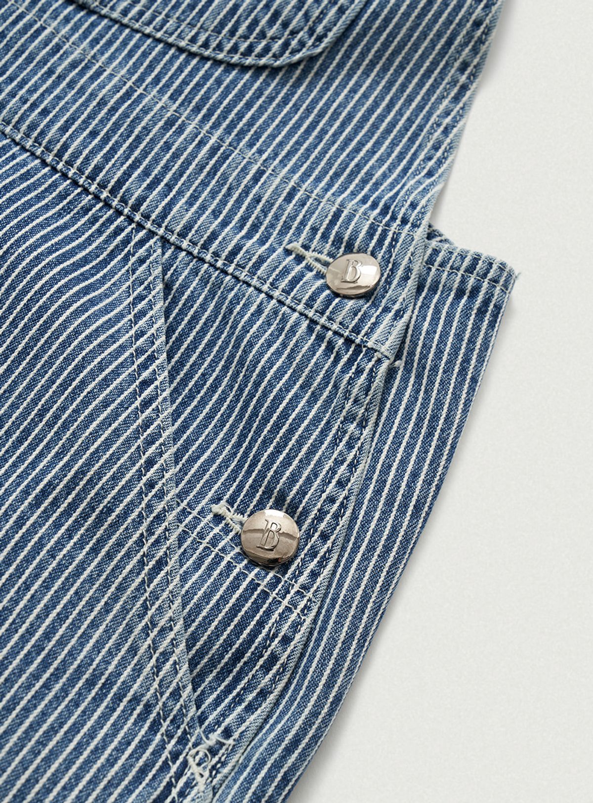 더바넷(THEBARNNET) Hickory Striped Denim Overall_Blue