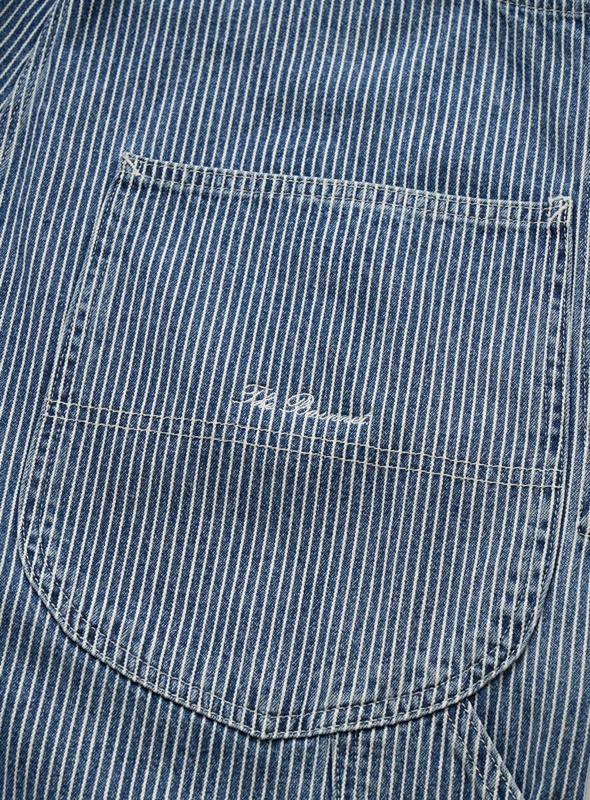 더바넷(THEBARNNET) Hickory Striped Denim Overall_Blue