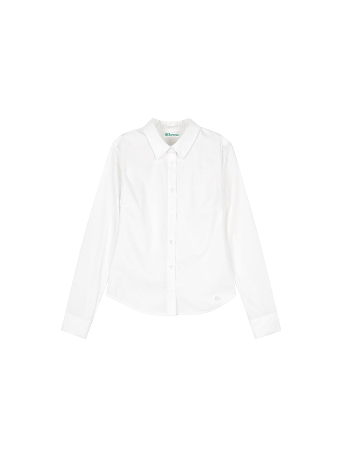 비플랫 베네통(Bb' BENETTON) 스트레치 스탠다드 핏 셔츠 (Off White)