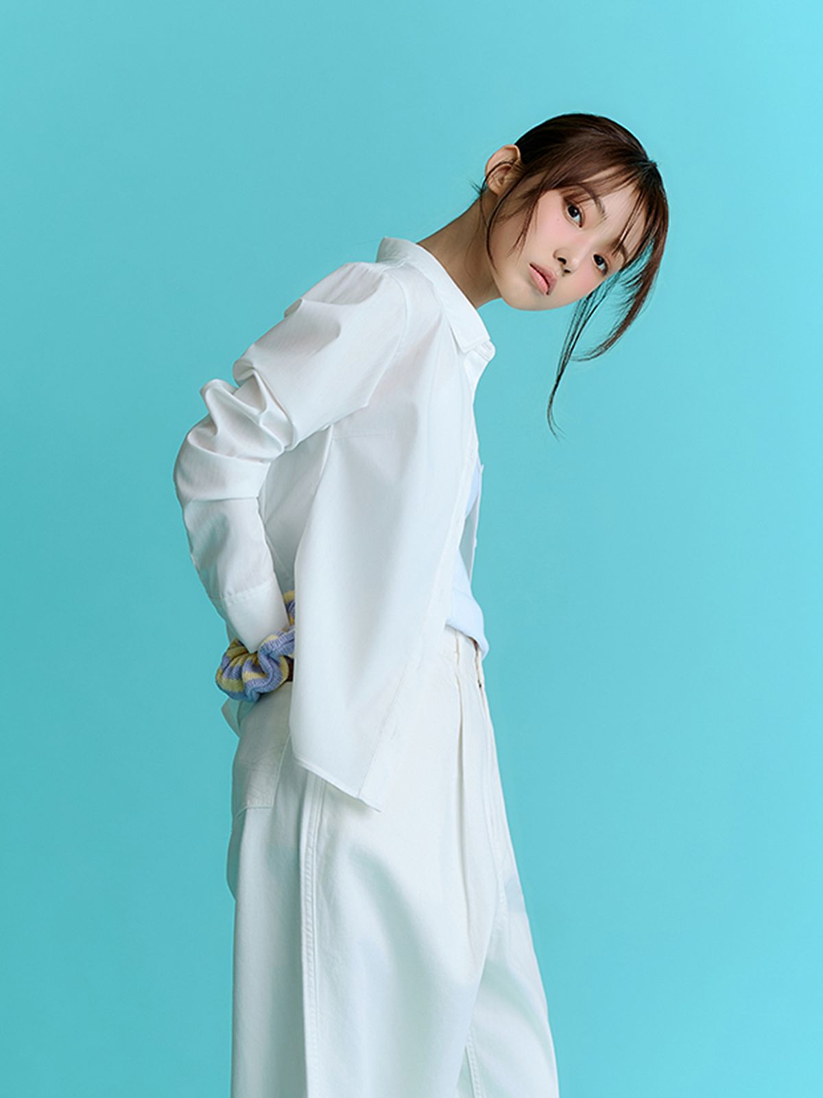 비플랫 베네통(Bb' BENETTON) 스트레치 스탠다드 핏 셔츠 (Off White)