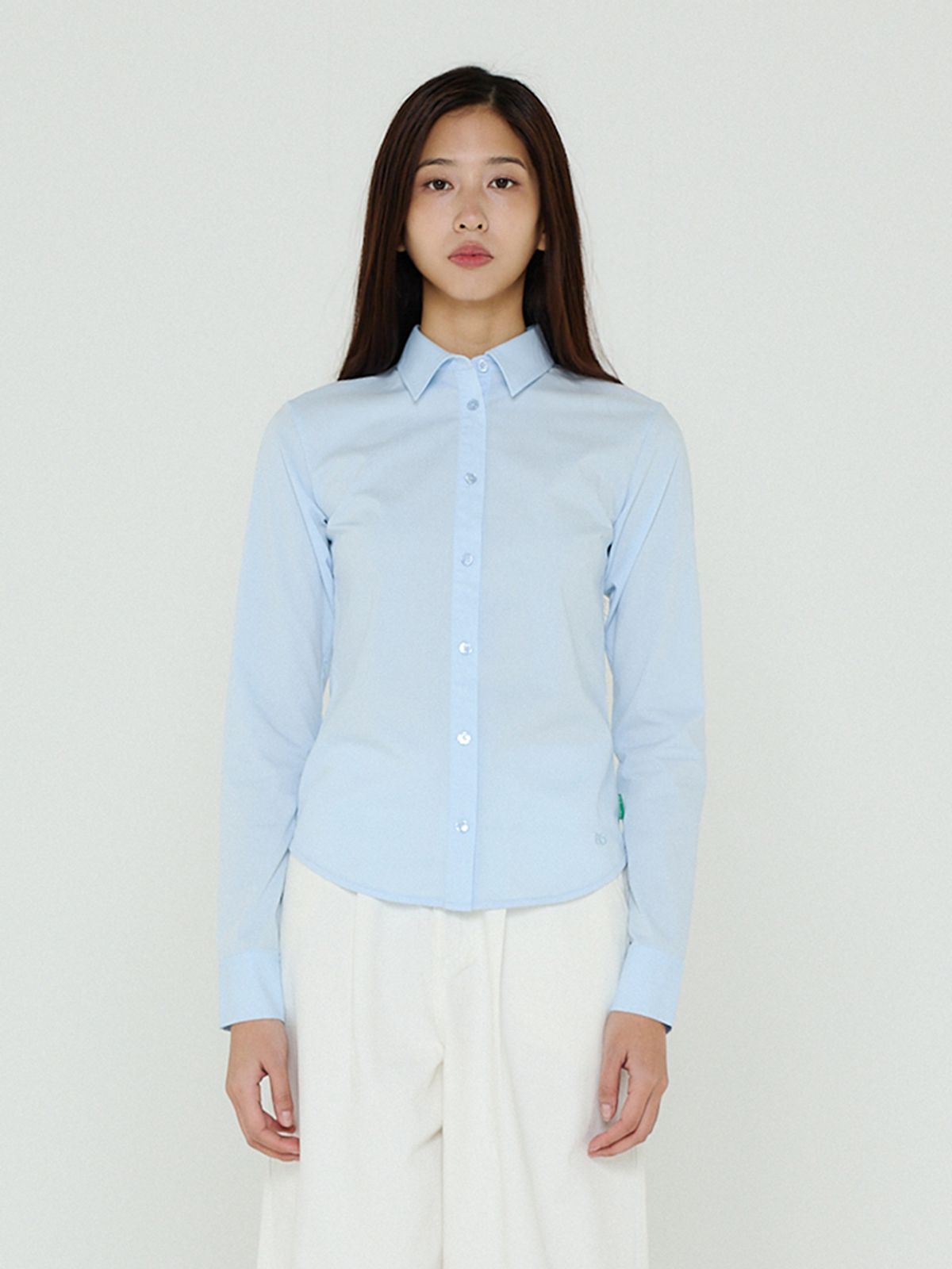 비플랫 베네통(Bb' BENETTON) 스트레치 스탠다드핏 셔츠 (Sky Blue)