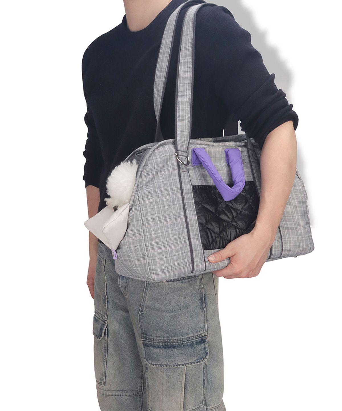 몽슈슈(MONCHOUCHOU) Dobi Check Bag