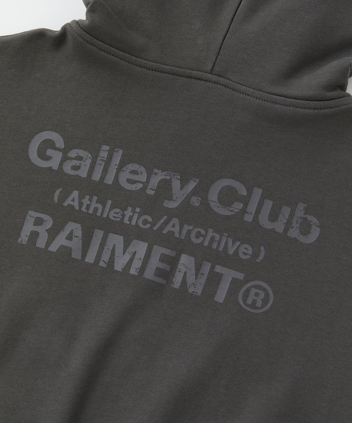 레이몬트(RAIMENT) (W) 우먼즈 트랙 레인 크롭 하이넥 후드 집업_차콜