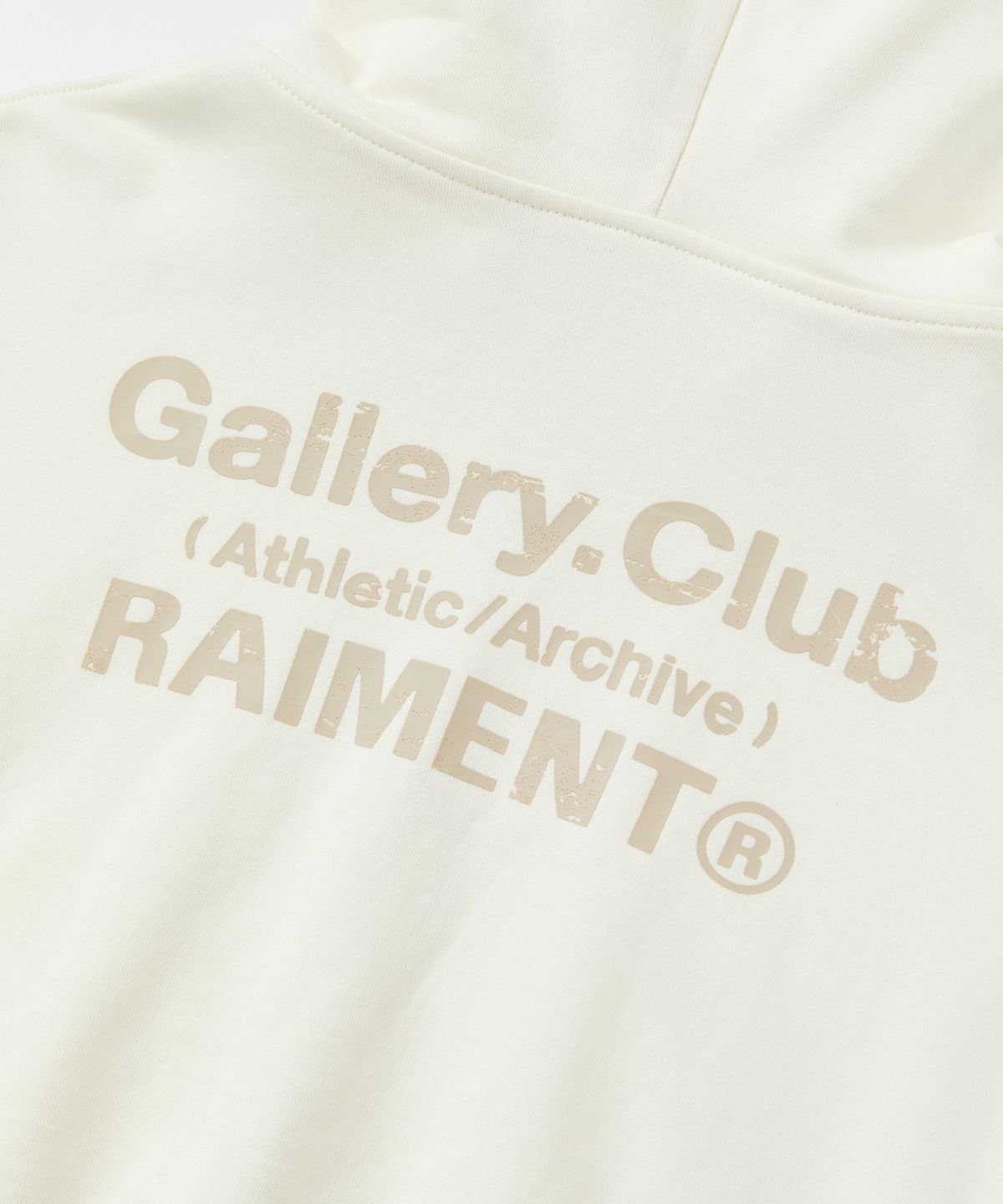 레이몬트(RAIMENT) (W) 우먼즈 트랙 레인 크롭 하이넥 후드 집업_크림