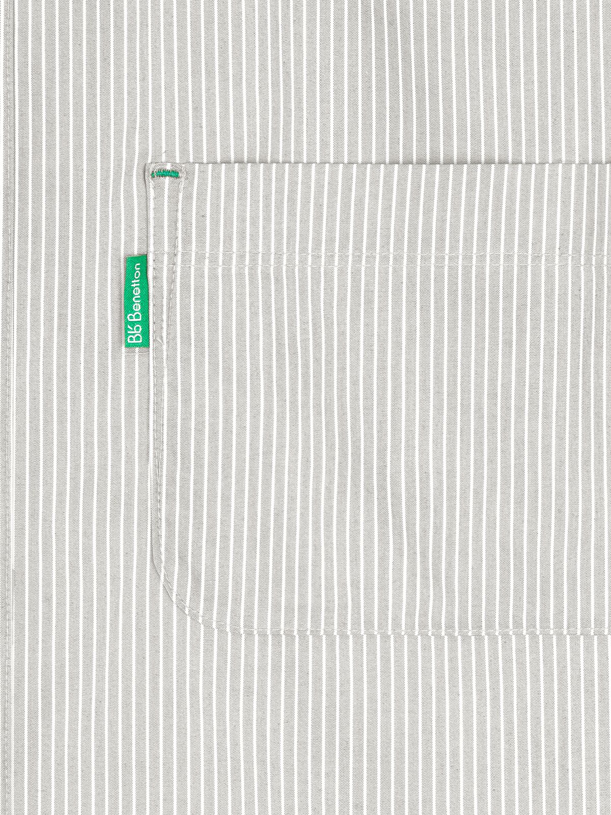 비플랫 베네통(Bb' BENETTON) 오버핏 스트라이프 셔츠 (Grey)