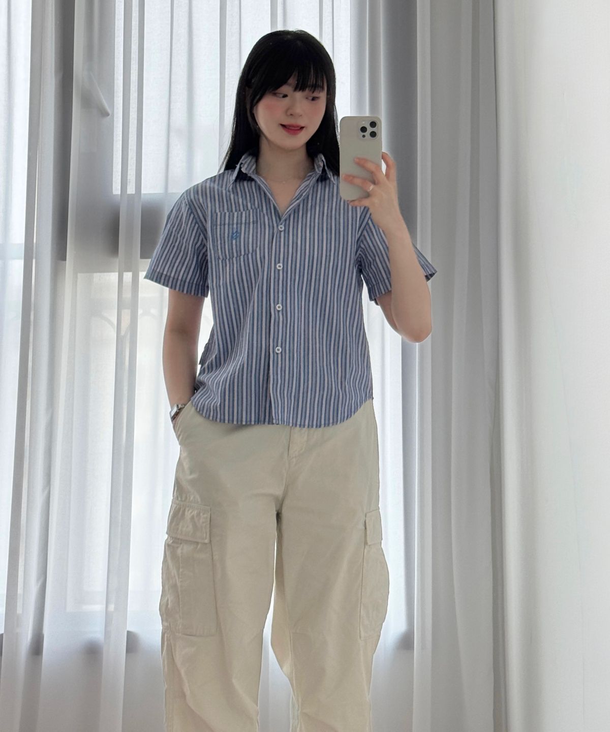 노티카(NAUTICA) 빈티지 스트라이프 반팔 셔츠