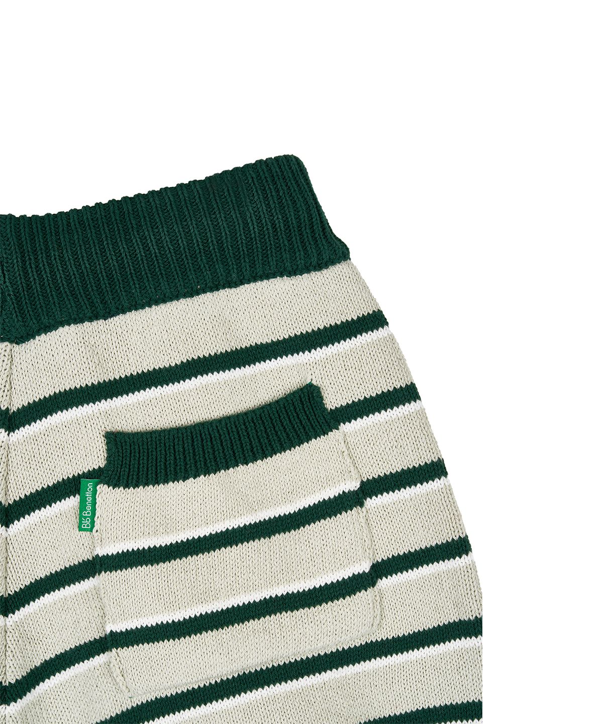 비플랫 베네통(Bb' BENETTON) 스트라이프 니트 쇼츠 (Green)