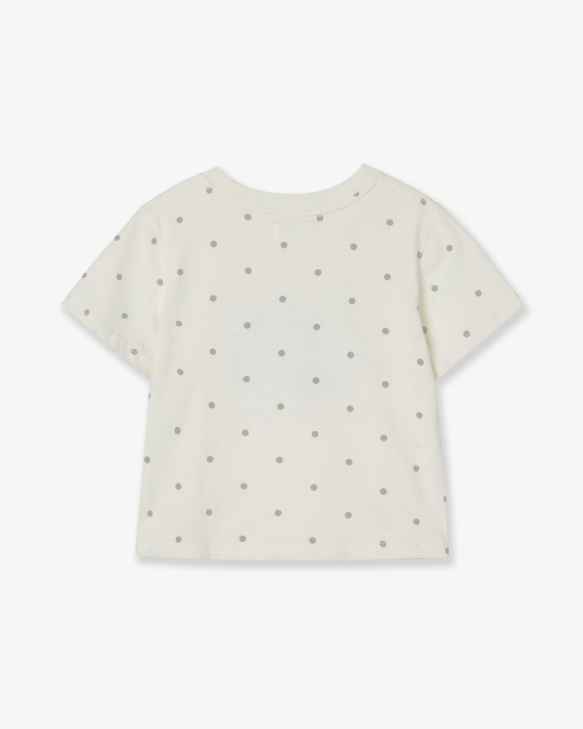 에이이에이이(AEAE) WEB LOGO DOT CROP T-SHIRTS [CREAM]