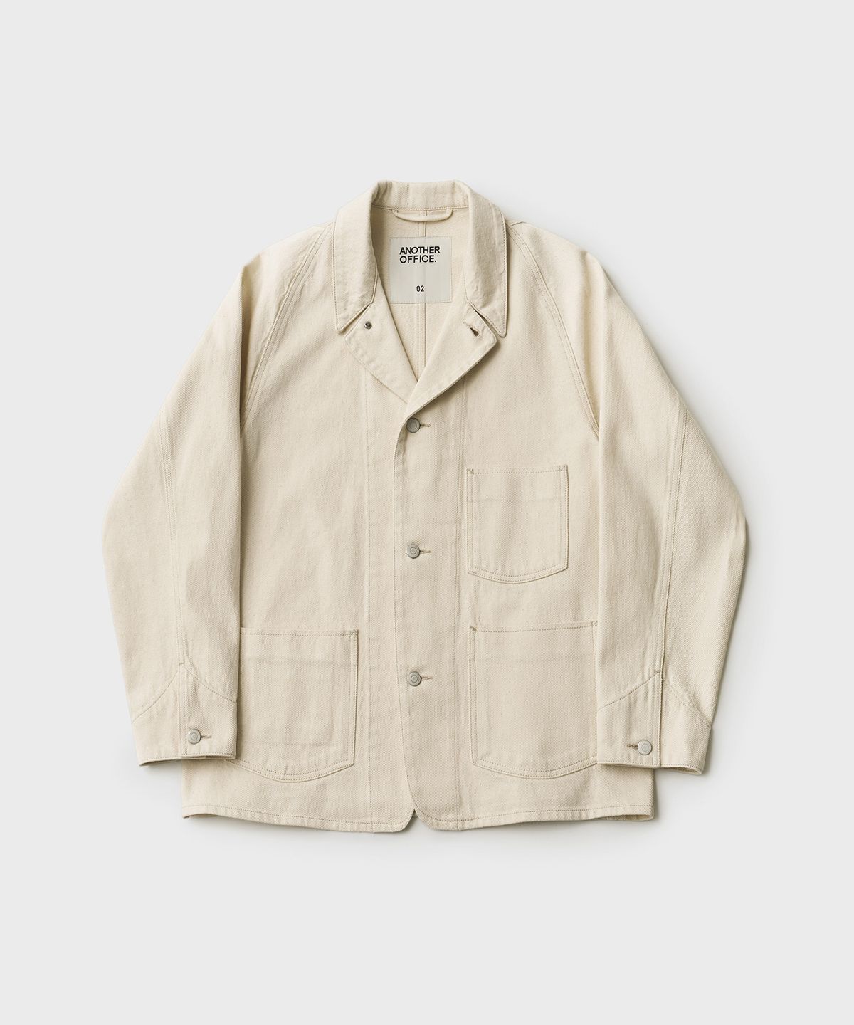 어나더 오피스(ANOTHER OFFICE) Italian Denim Coverall Jacket (Ecru)