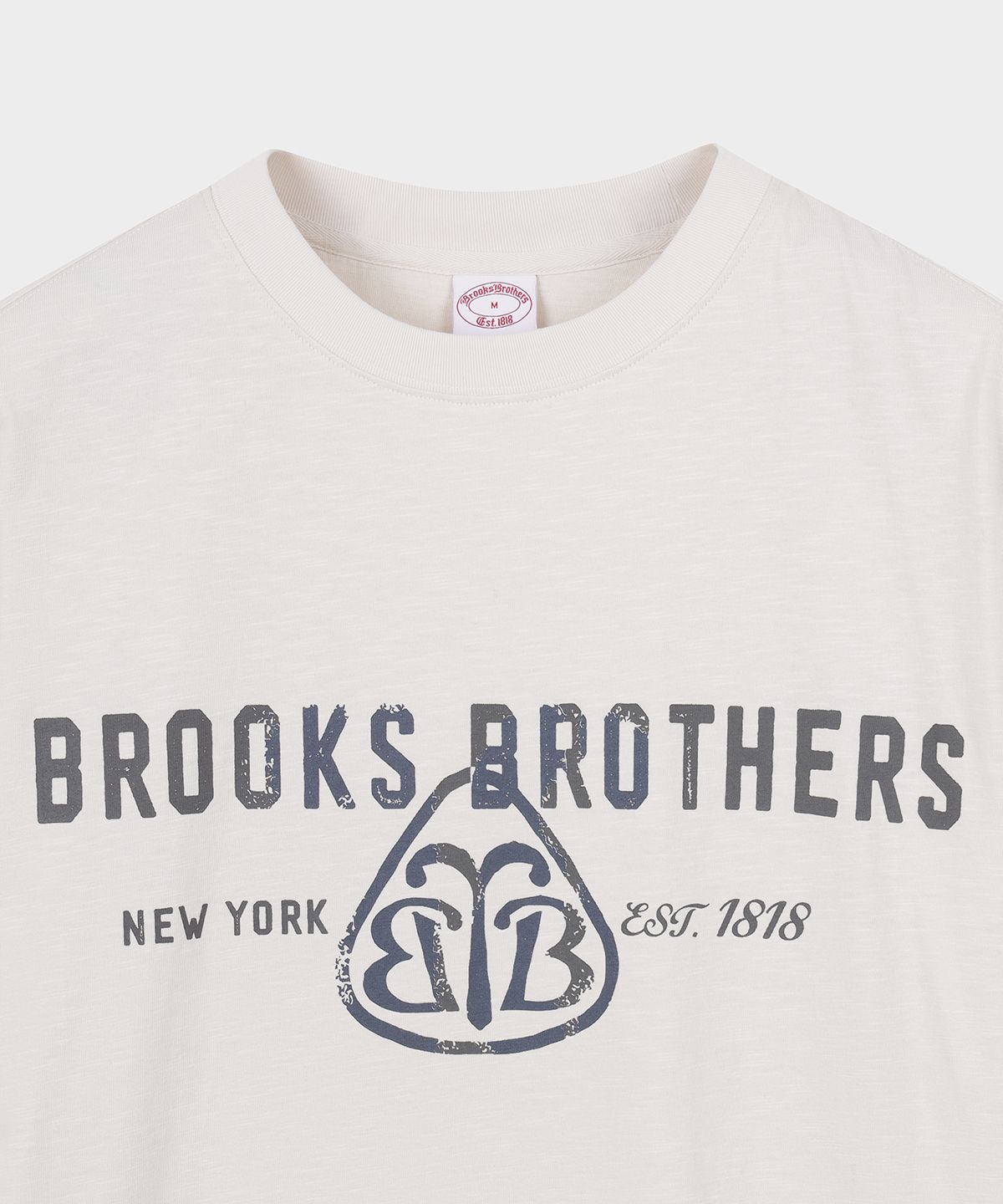 브룩스 브라더스(BROOKS BROTHERS) [Heritage] BB 그래픽 반팔 티셔츠 (아이보리) (BBNPMB252ABFM)