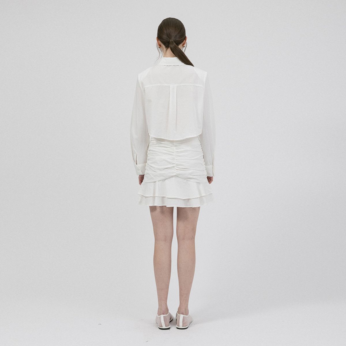 웬스데이딜라잇(WEDNESDAY DELIGHT) WD_Literary blouse and skirt set_WHITE