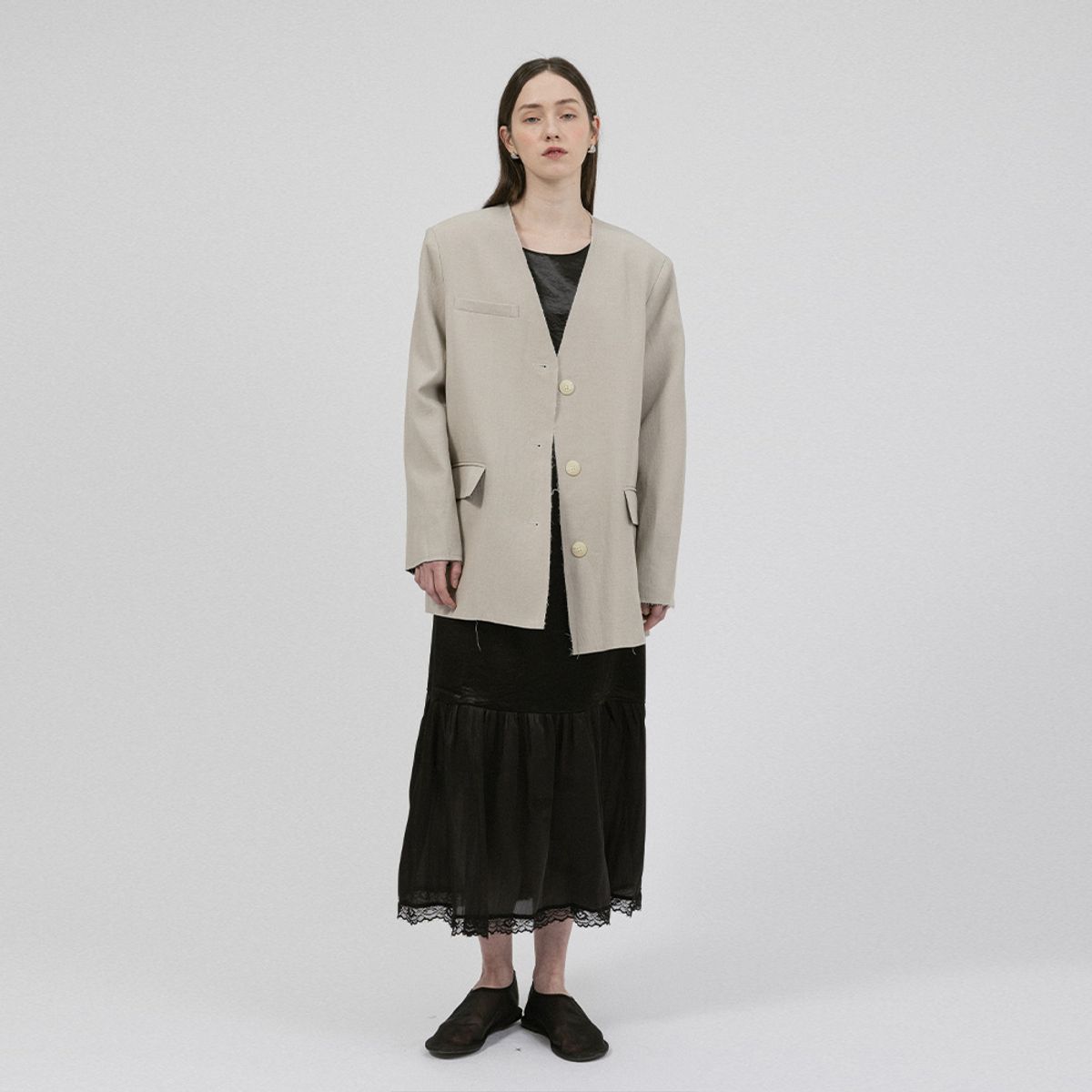 웬스데이딜라잇(WEDNESDAY DELIGHT) WD_Base loose jacket_LIGHT BEIGE