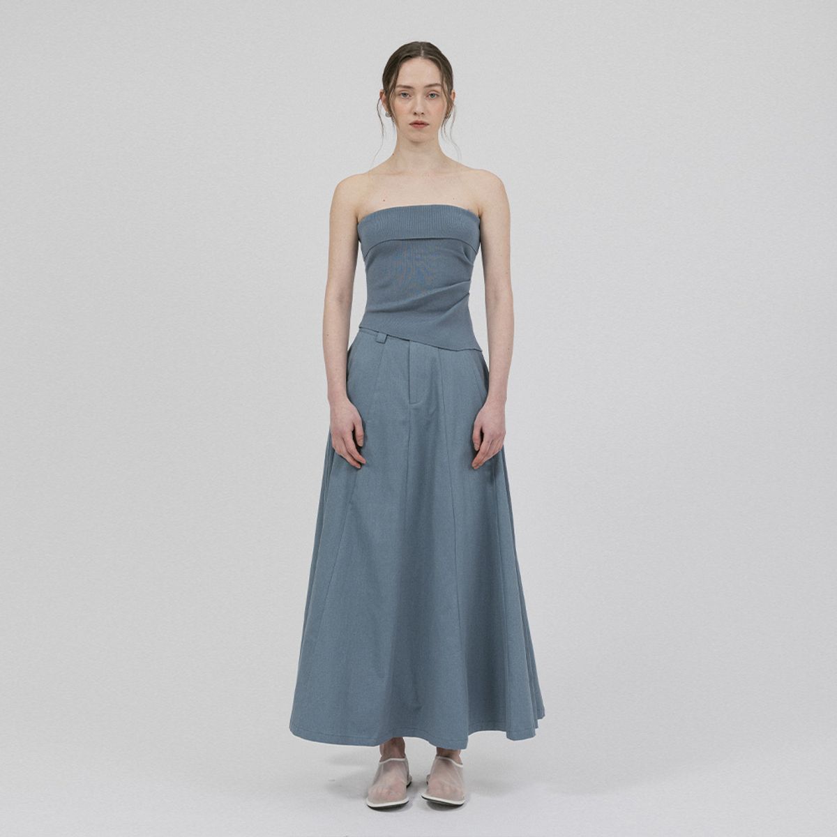 웬스데이딜라잇(WEDNESDAY DELIGHT) WD_Knit tube top_BLUE