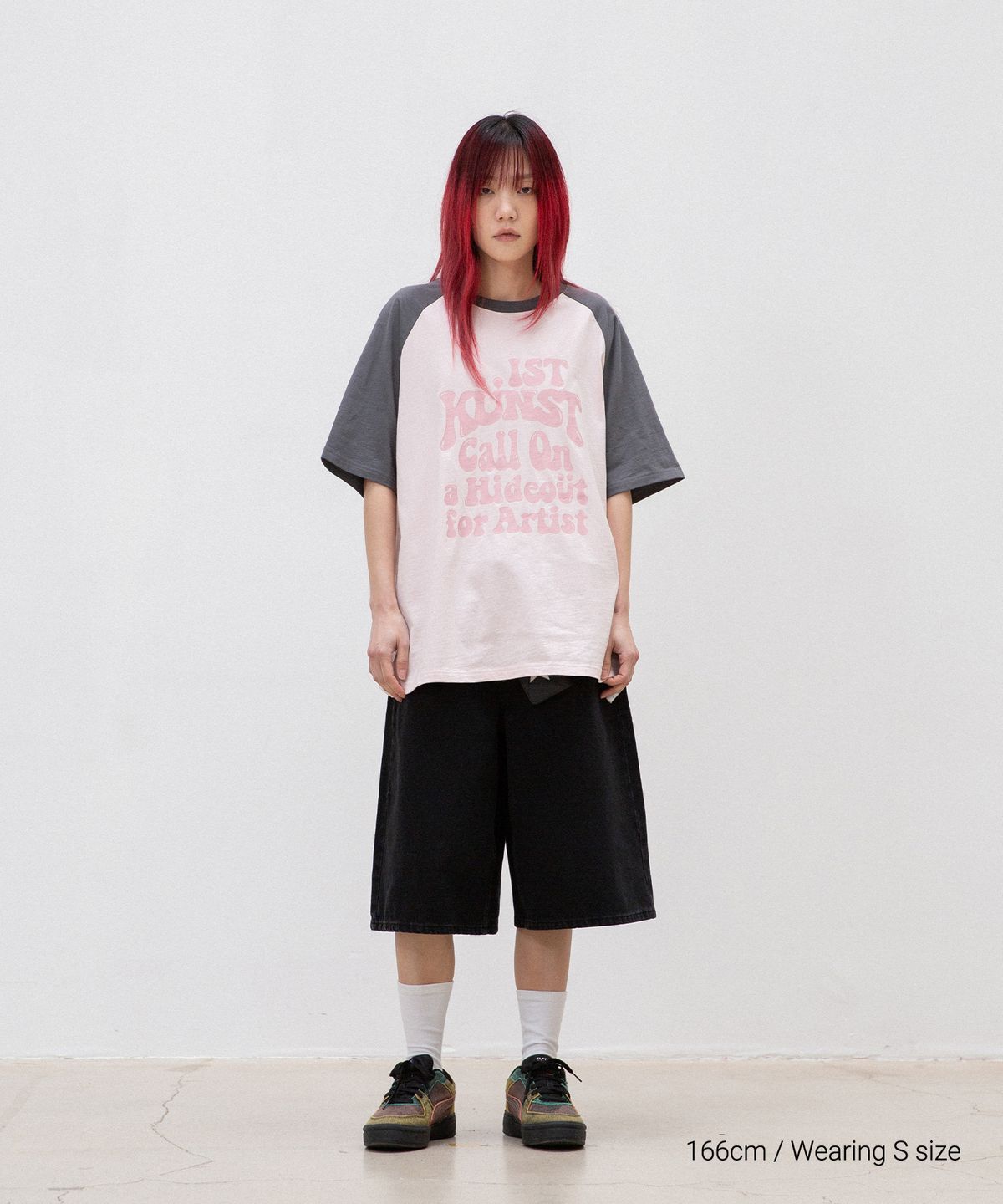 이스트쿤스트(ISTKUNST) HIDEOUT RAGLAN TEE_PINK(IK2EMMT503A)