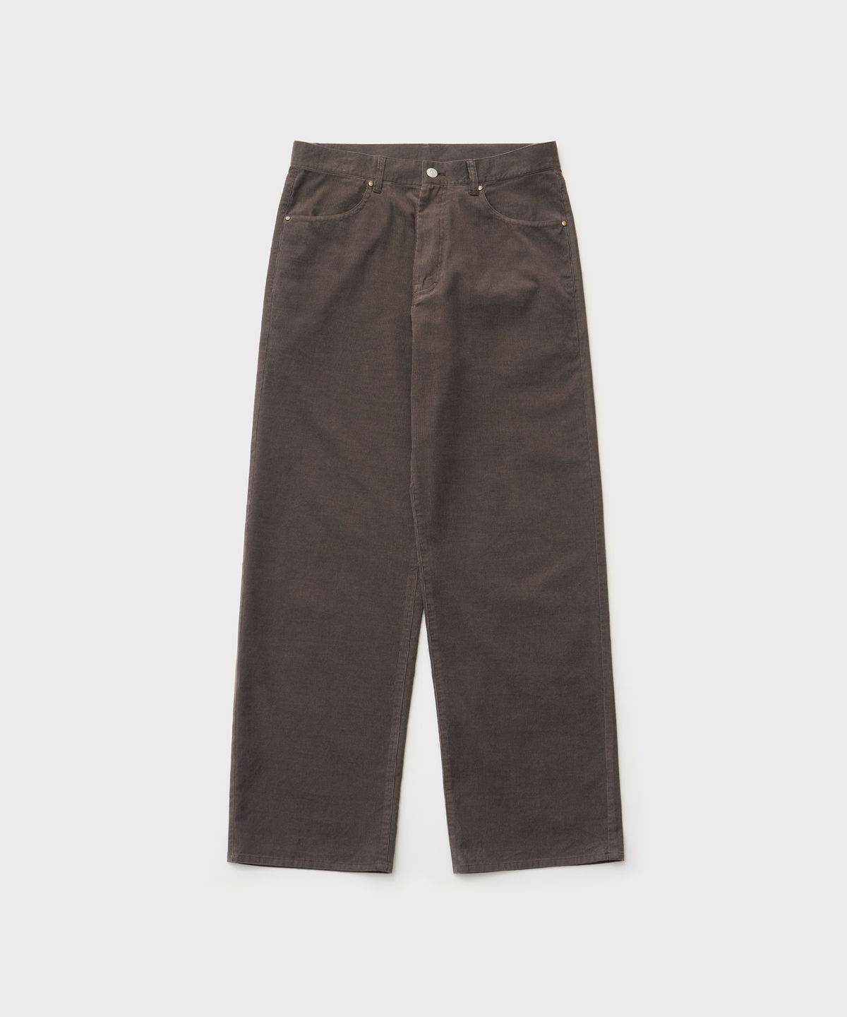 어나더 오피스(ANOTHER OFFICE) Kurt Light Corduroy Pants (Charcoal Brown)