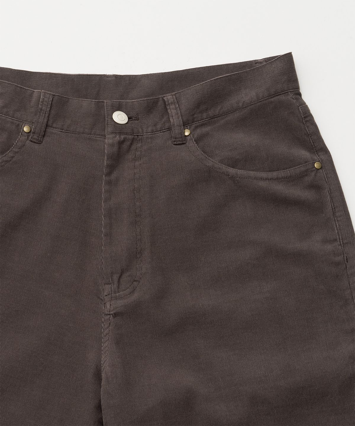 어나더 오피스(ANOTHER OFFICE) Kurt Light Corduroy Pants (Charcoal Brown)