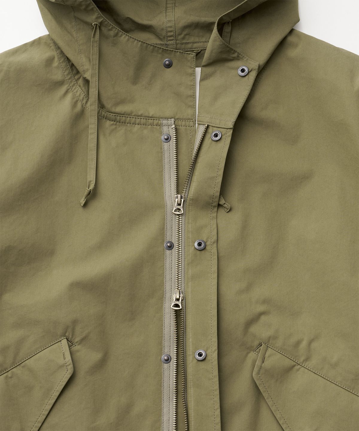 어나더 오피스(ANOTHER OFFICE) Hooded Short Mods Jacket (Olive Drab)