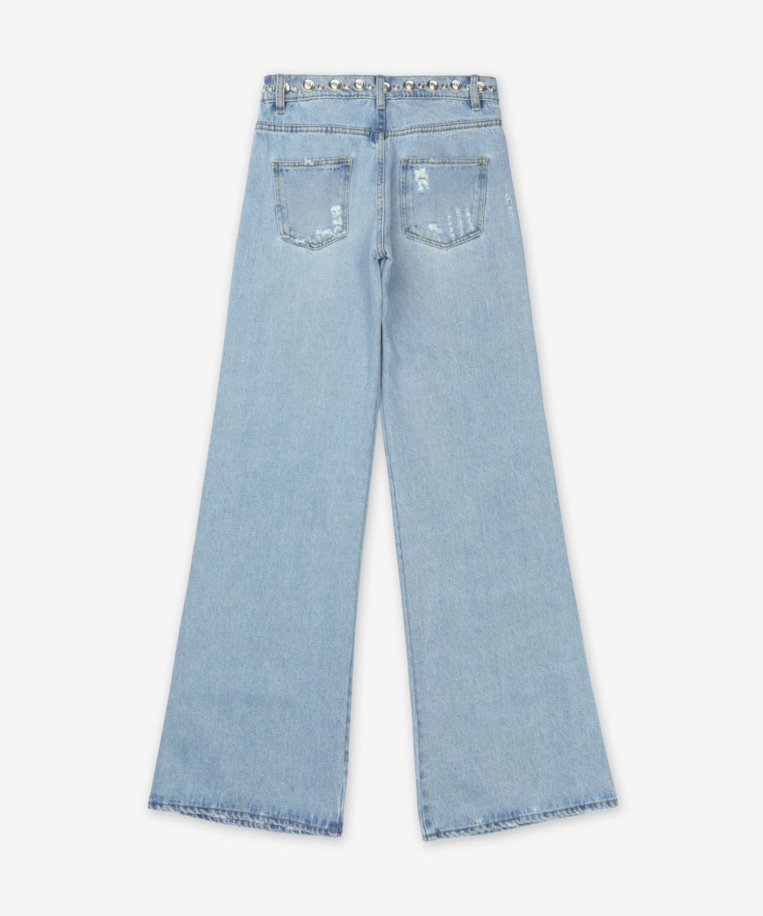MUSINSA | COPERNI Stud Wide Leg Denim Pants - Blue Washed