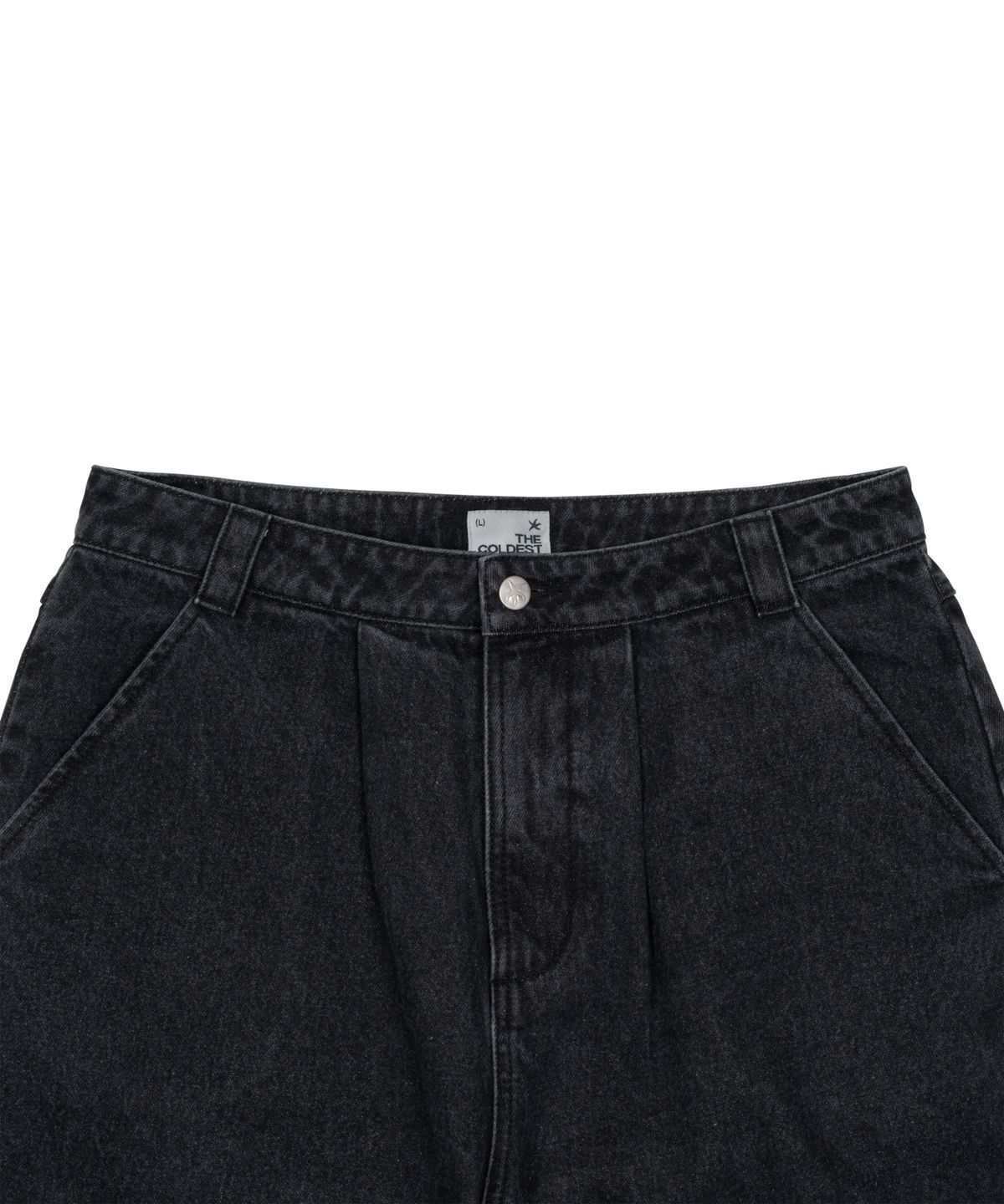 더콜디스트모먼트(THE COLDEST MOMENT) TCM starfish denim half pants (black)
