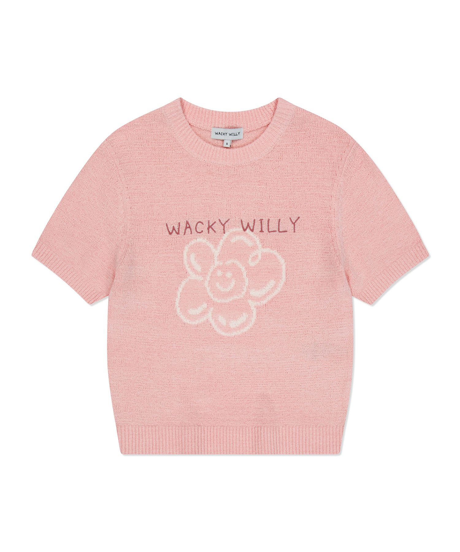 MUSINSA公式 | WACKY WILLY ウィメンズリリーグラフィック半袖ニットピンク