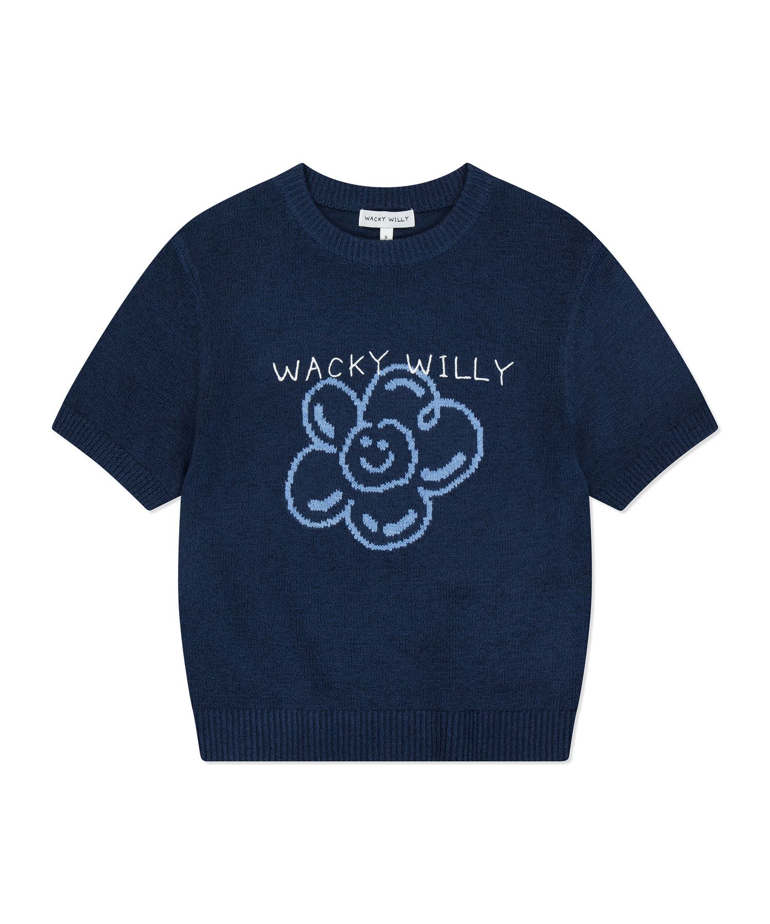 MUSINSA | WACKY WILLY Women's Lily Graphic Short Sleeve Knit