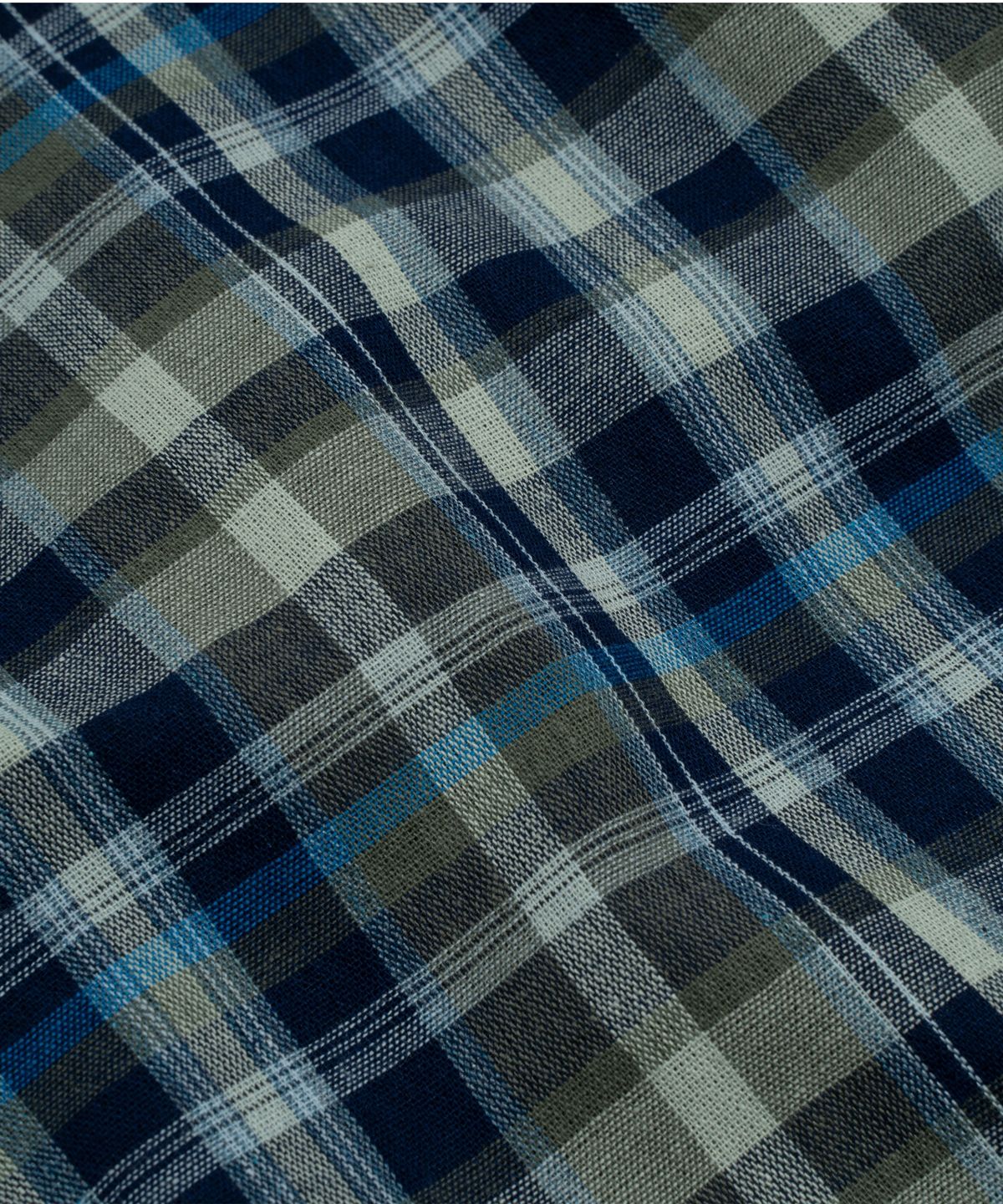 더콜디스트모먼트(THECOLDESTMOMENT) TCM mini logo check half shirts (blue)