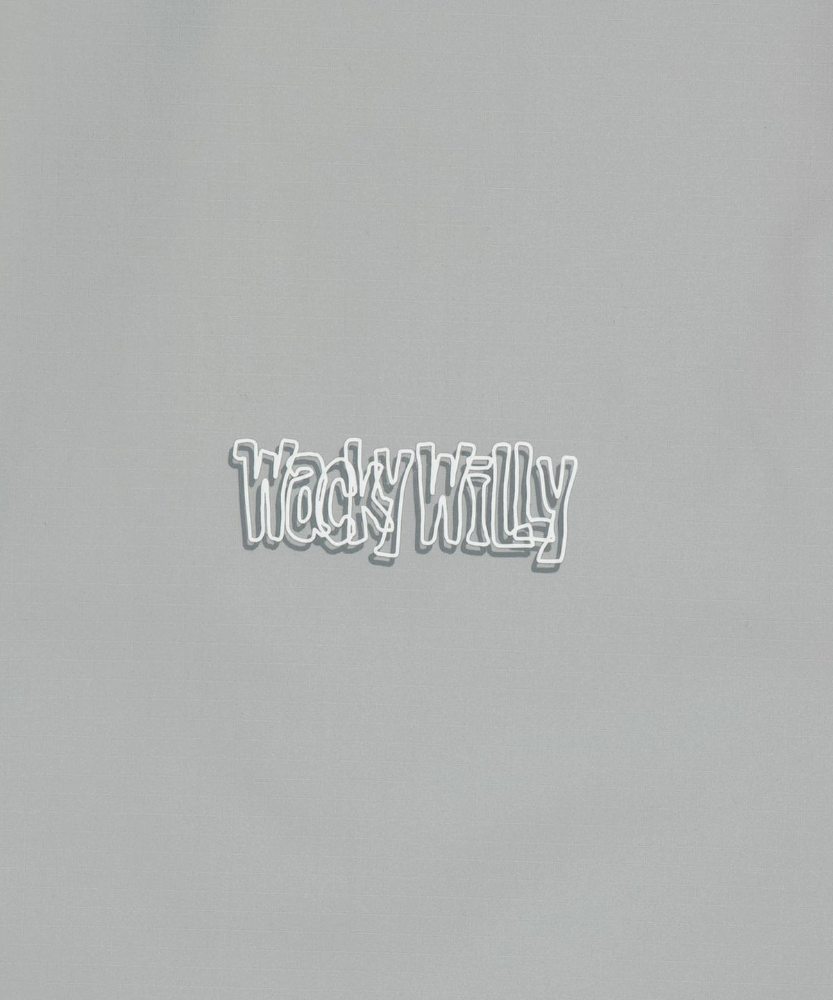 와키윌리(WACKY WILLY) 와키 타이포 화섬 반팔 티셔츠 그레이