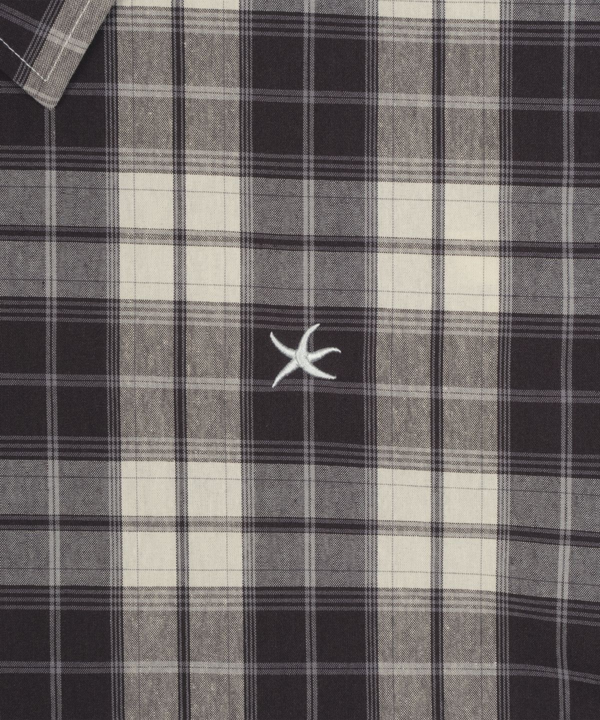 더콜디스트모먼트(THE COLDEST MOMENT) TCM mini logo check half shirts (brown)