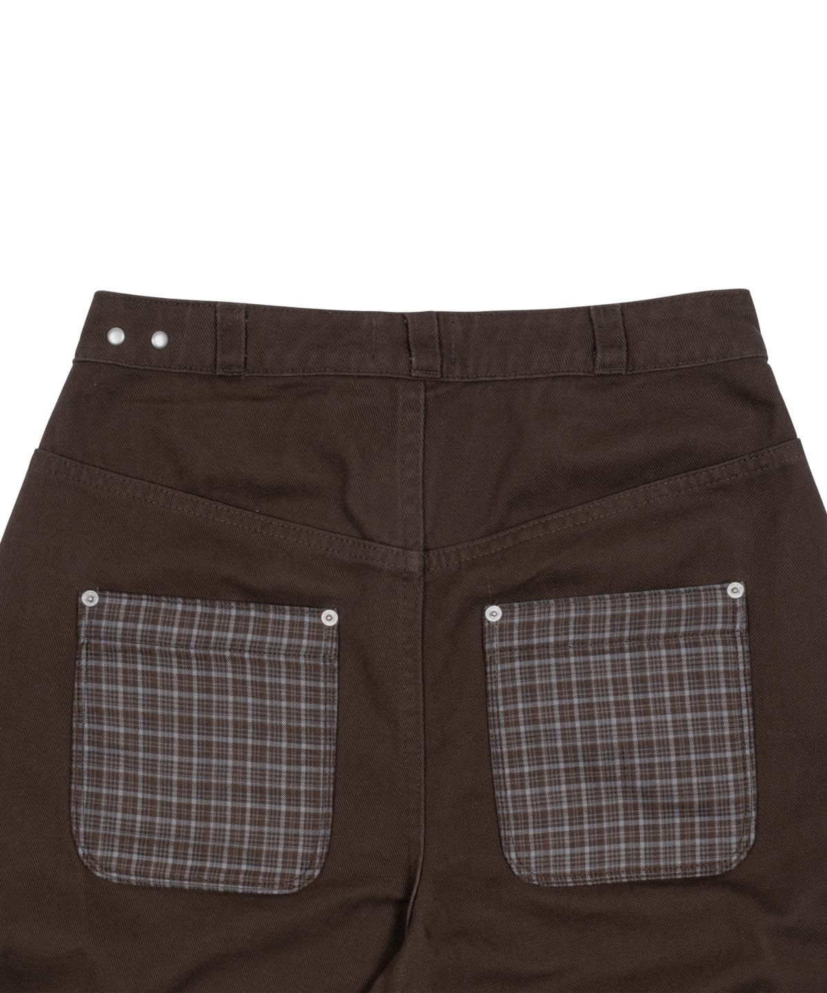 더콜디스트모먼트(THE COLDEST MOMENT) TCM check pocket half pants (brown)