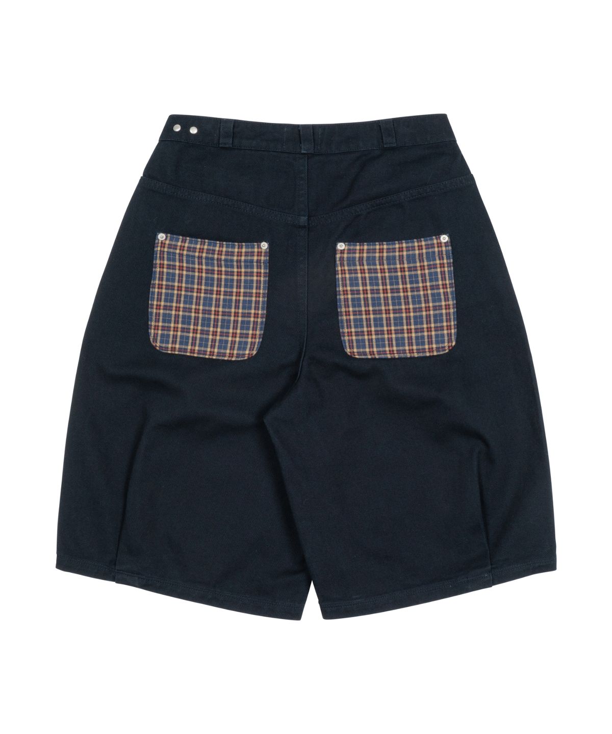 더콜디스트모먼트(THE COLDEST MOMENT) TCM check pocket half pants (navy)