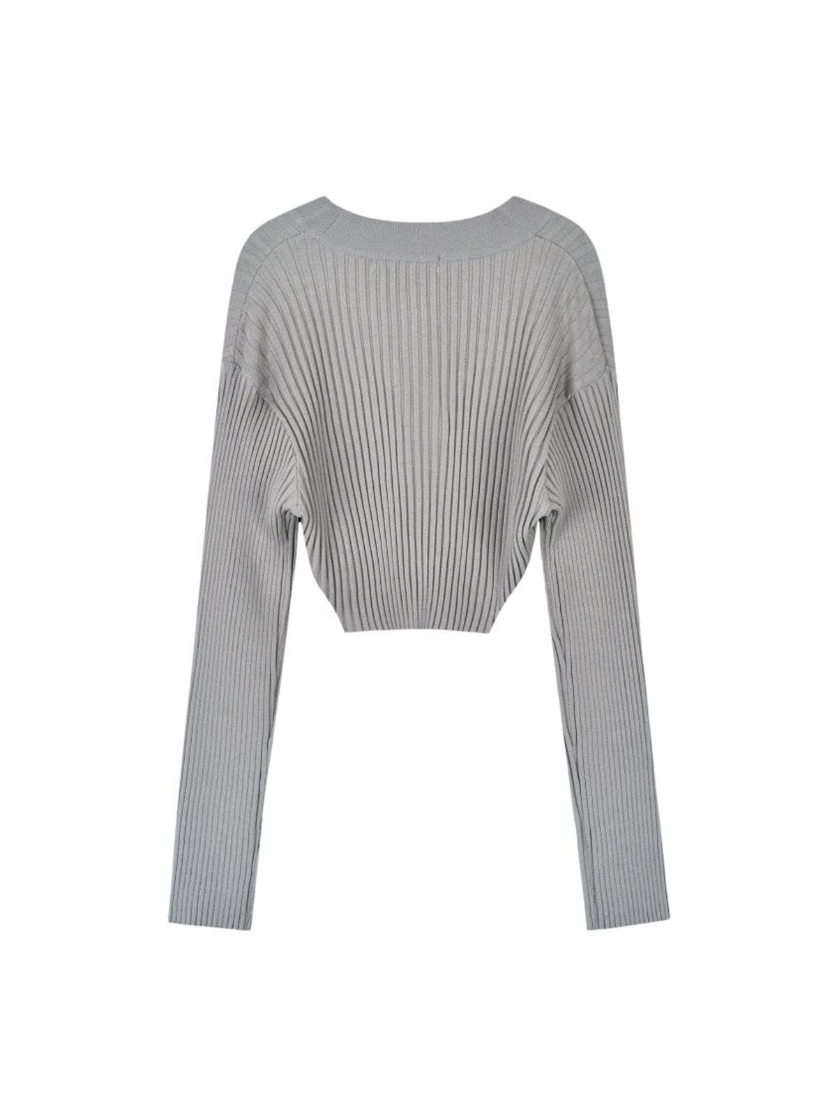 비플랫 베네통(Bb' BENETTON) 볼레로 니트 가디건 (Light Grey)