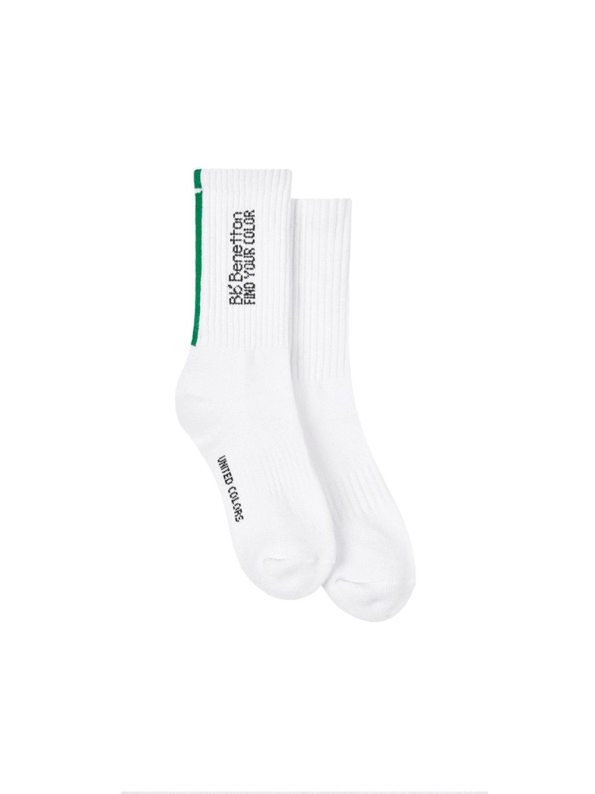 비플랫 베네통(Bb' BENETTON) 비비 러닝 크루 삭스 (White)