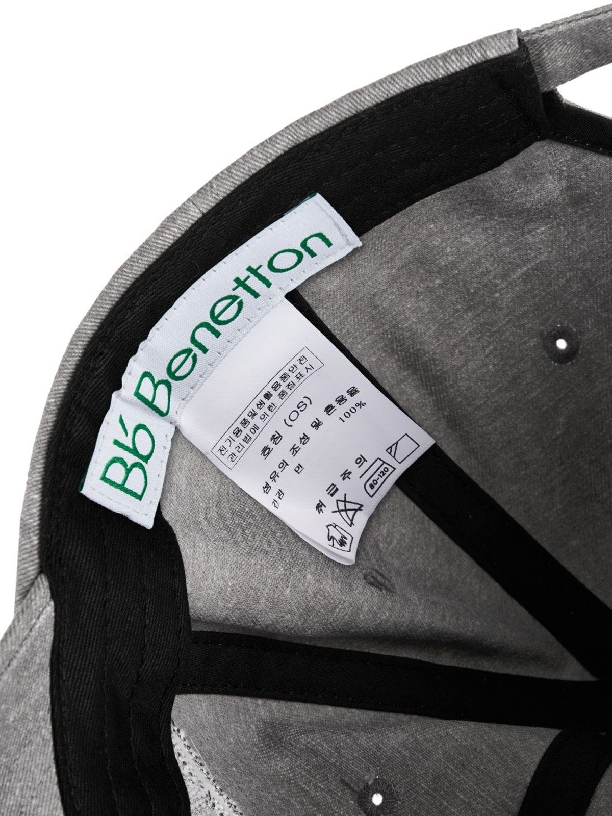 비플랫 베네통(Bb' BENETTON) 비플랫 베이스 볼캡 (Dark Grey)