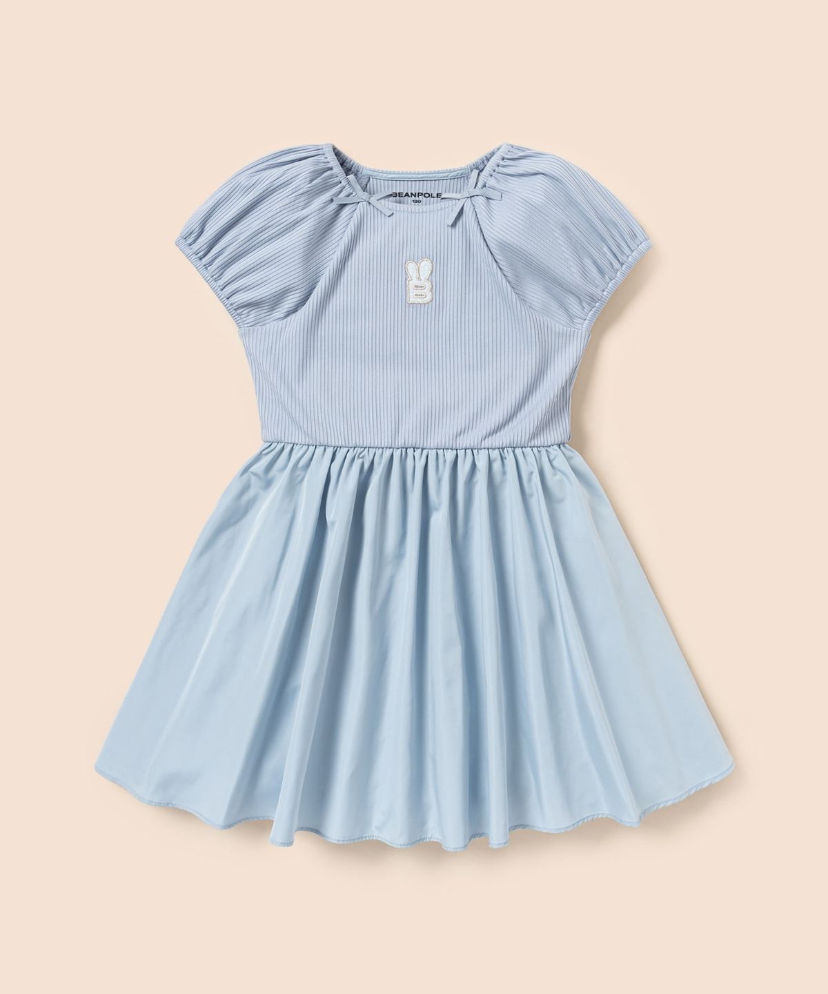 빈폴 키즈(BEANPOLE KIDS) 러블리 골지 화섬 믹스원피스  라이트 그레이 (BI5371G062)