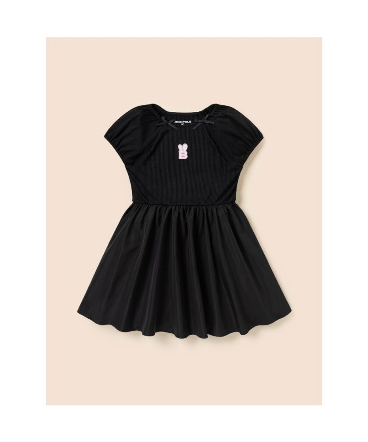 빈폴 키즈(BEANPOLE KIDS) 러블리 골지 화섬 믹스원피스  블랙 (BI5371G065)